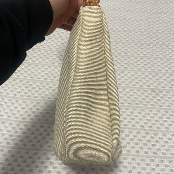 Fossil Vintage Canvas Hobo Handbag with Braided Leather Handle - Picture 12 of 15